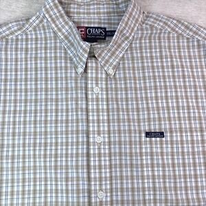 Chaps Ralph Lauren Short Sleeve Plaid Button Down Shirt Mens XXL